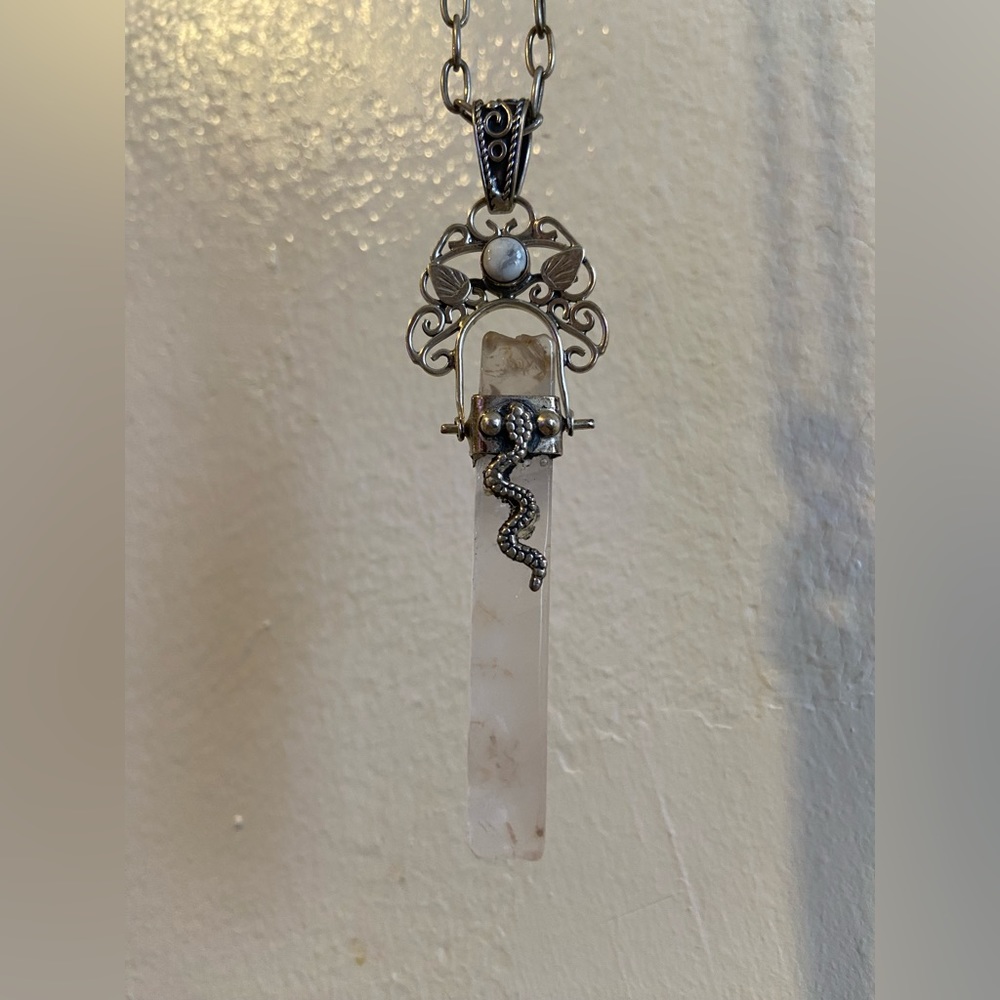 Vintage rose quartz pendant - Picture 3 of 4
